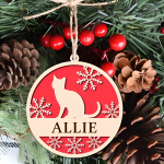 Personalized Cat Silhouette Ornament
