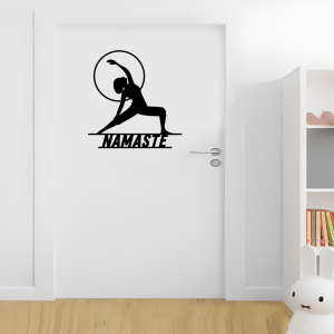 Yoga Female Name Sign Wall (Black & White Acrylic Gloss)