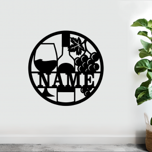 Wine Name Sign (Black Acrylic Gloss)