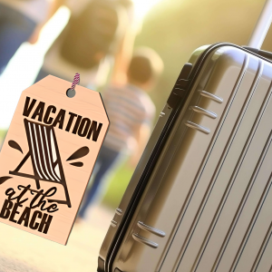 Set of 11 Wooden Luggage Travel Tag