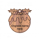 Christmas Pudding Shape Name Bauble