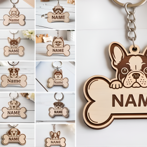 Ultimate Dog Name Tag Keychain Bundle