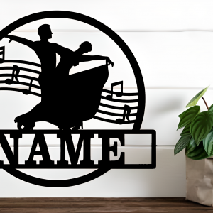 Ballroom Dancers Name Sign (Black Acrylic Gloss)