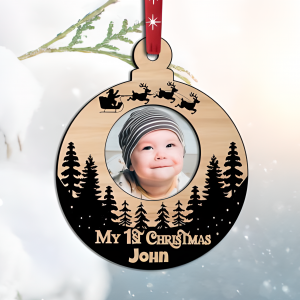 My First Christmas Baby Photo Ornament