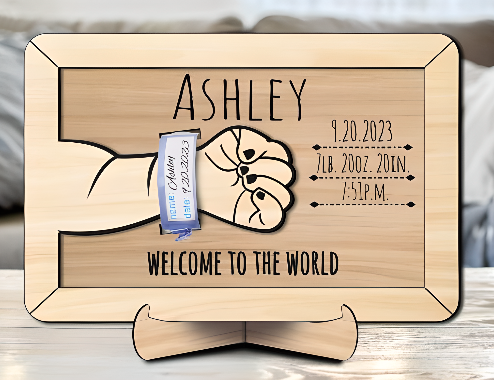 Newborn Birth Bracelet Wristband Holder