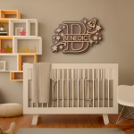 Split Baby Name Monogram Letters