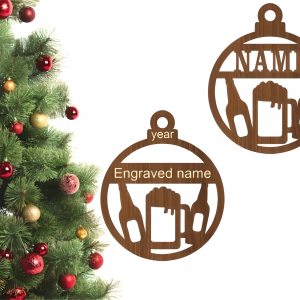 Personalized Beer Christmas Ornament