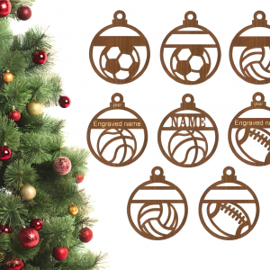 Sports Ball Christmas Ornaments