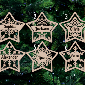 Star Personalized Christmas Ornaments