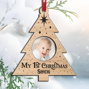 My First Christmas Pine Tree Ornament