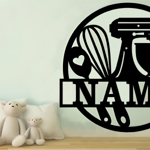 Bakers Name Sign (Black Acrylic Gloss)