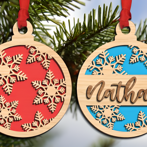 2 Christmas Name Ornaments