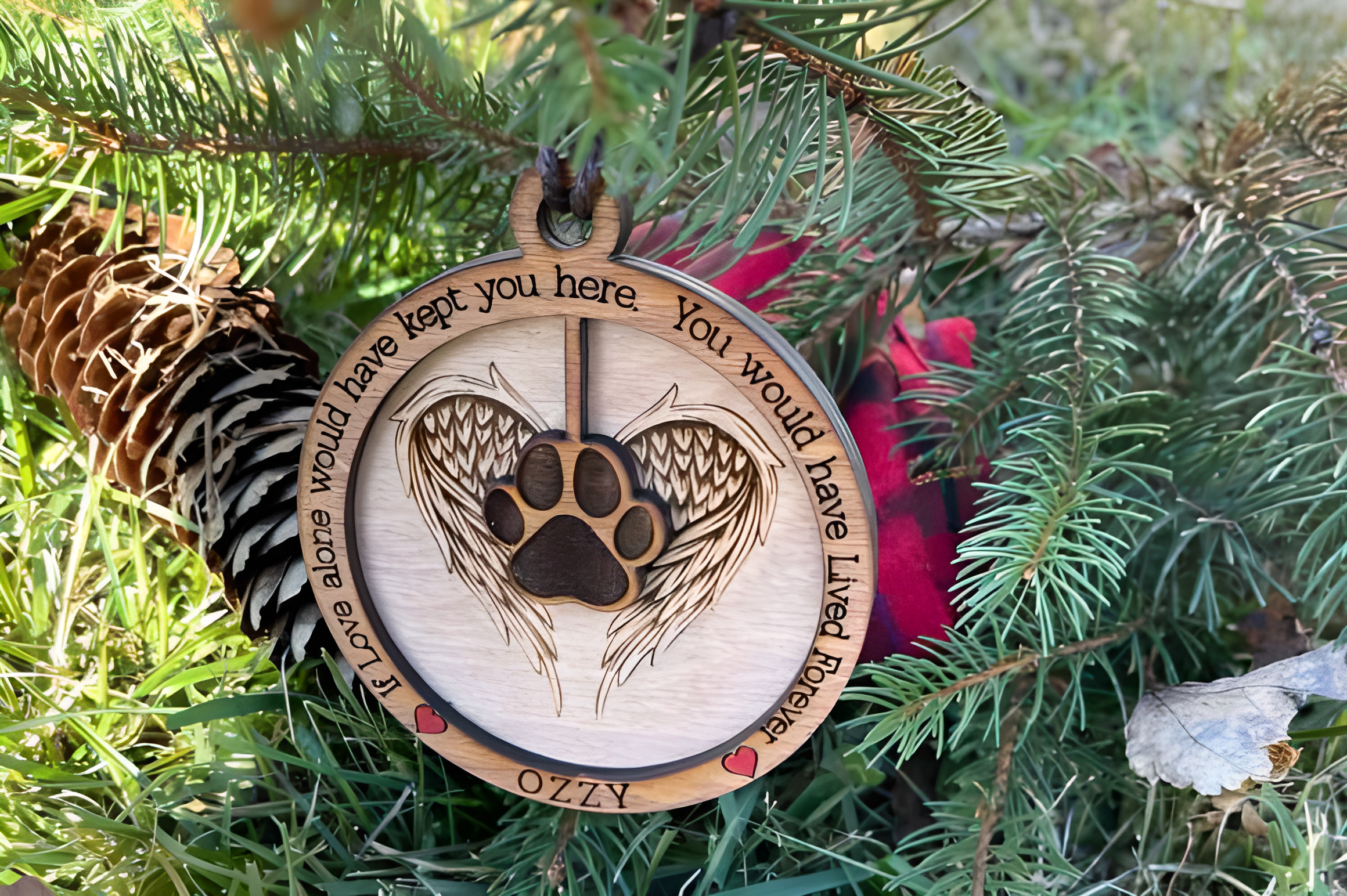Personalized Dog Memorial Angel Wings - Image 2