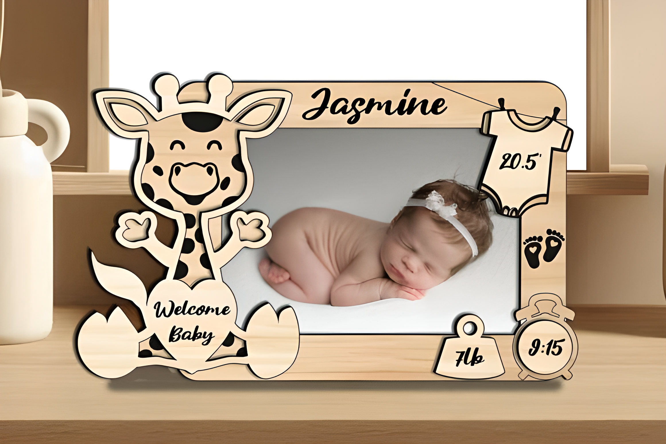 Giraffe Baby Picture Frame