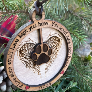 Personalized Dog Memorial Angel Wings