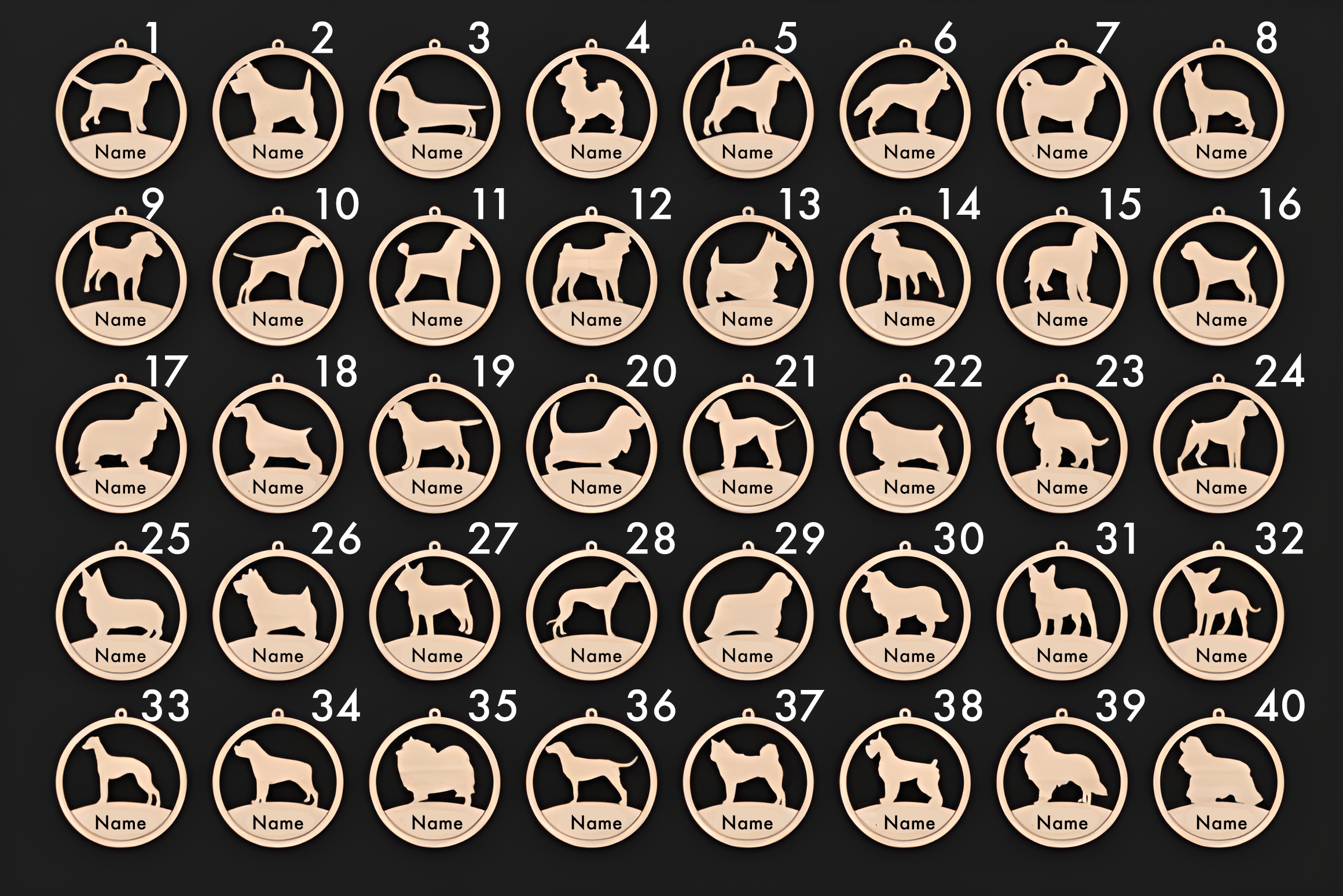 Personalized Dog Breed Ornament - Image 3