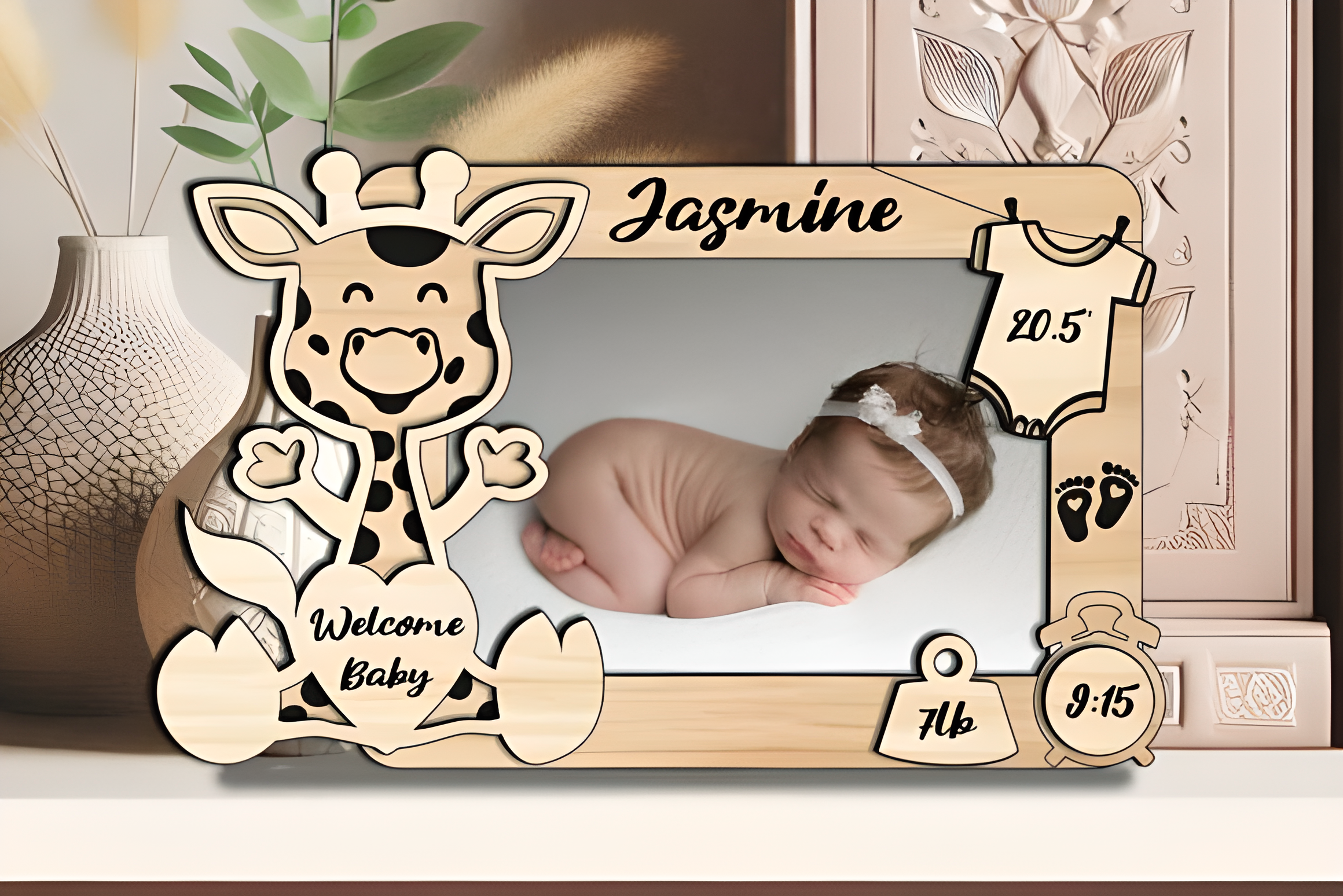 Giraffe Baby Picture Frame - Image 2