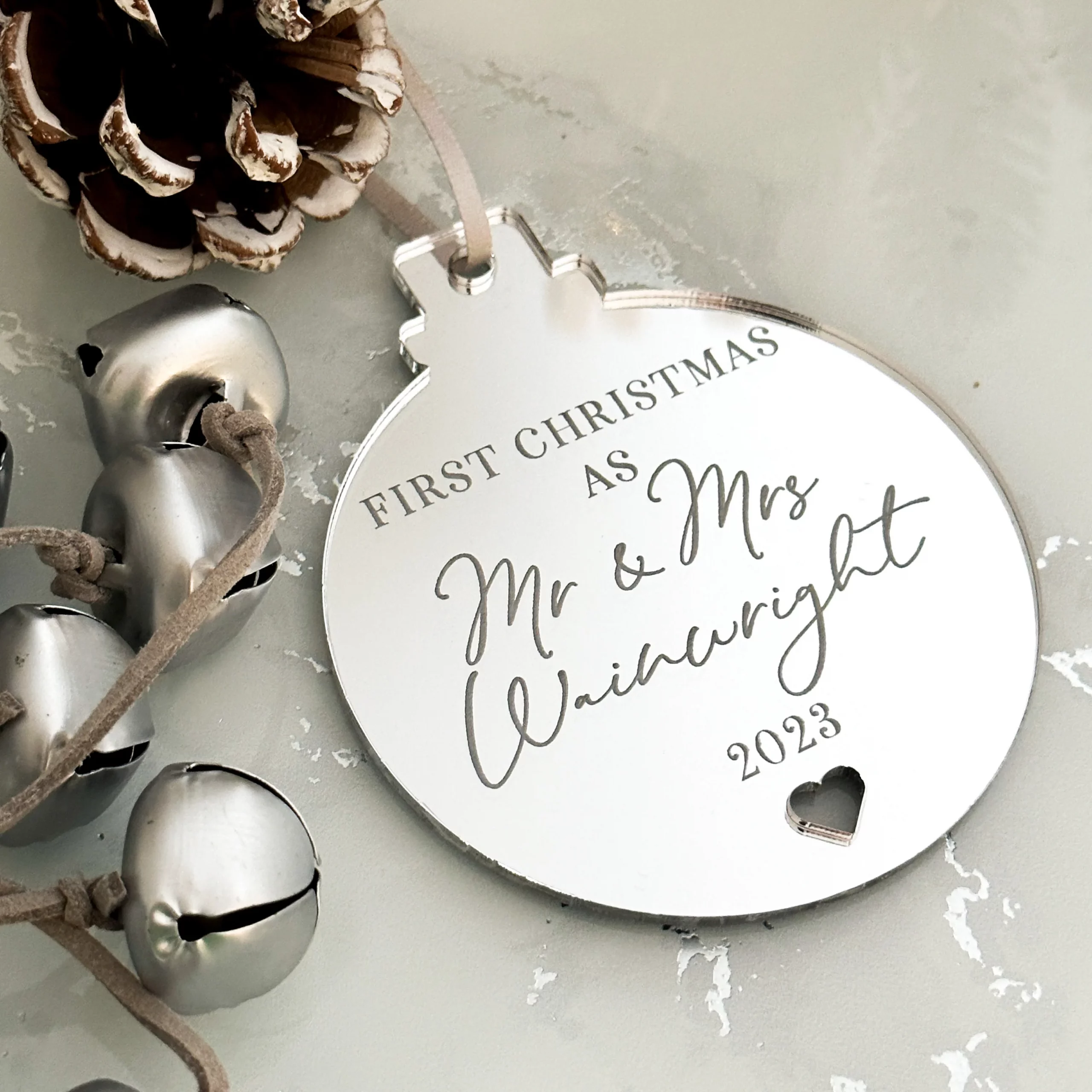 First Christmas as Mr & Mrs Married Bauble