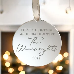 First Christmas as Husband and Wife Bauble