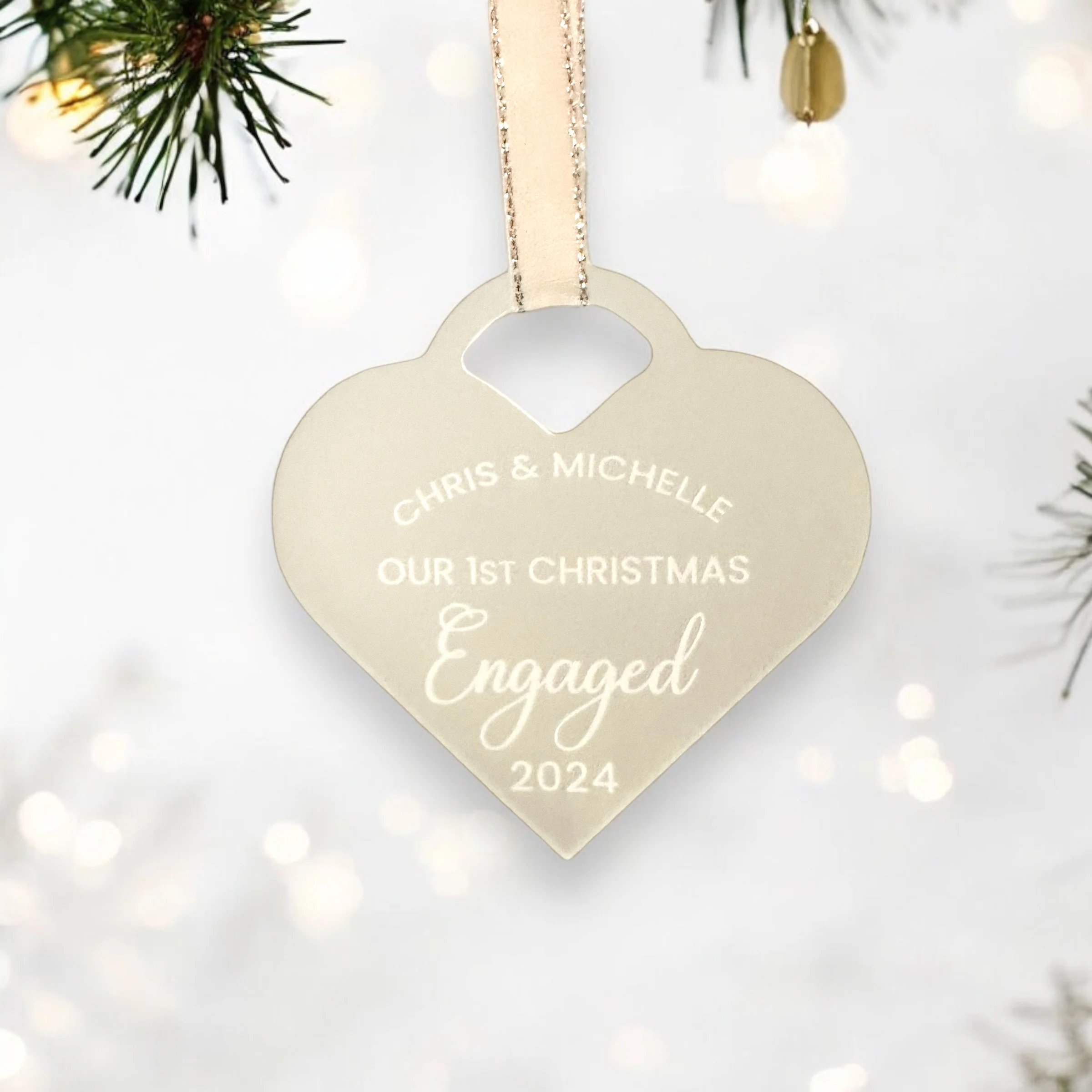 Our 1st Christmas Engaged Couples Bauble - Image 4