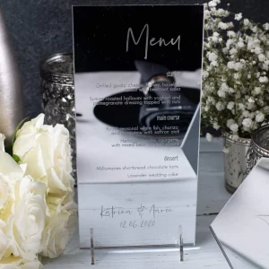 Engraved Wedding Mirror Menu