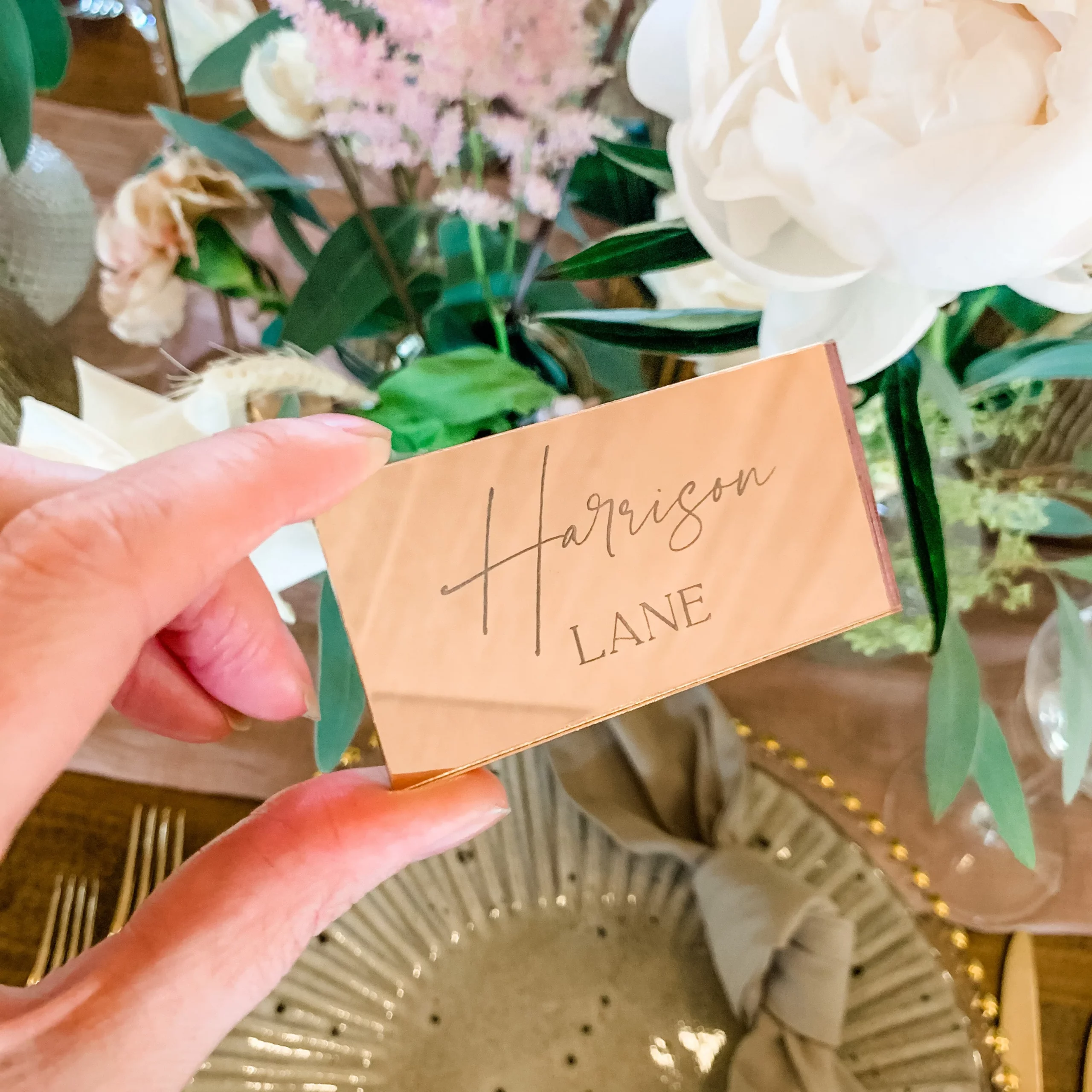 Rose Gold Place Card Rectangle - Image 4