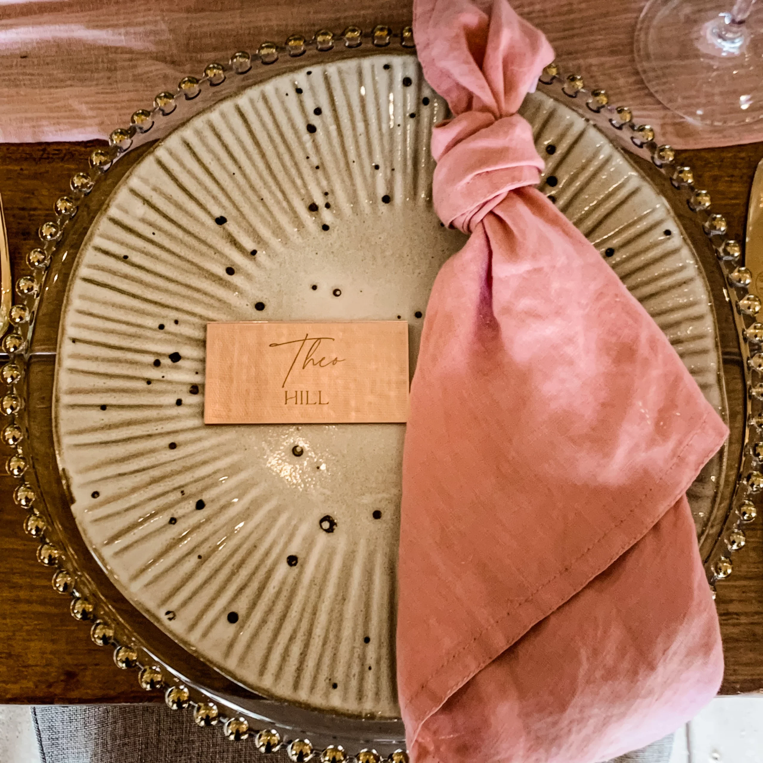 Rose Gold Place Card Rectangle - Image 3