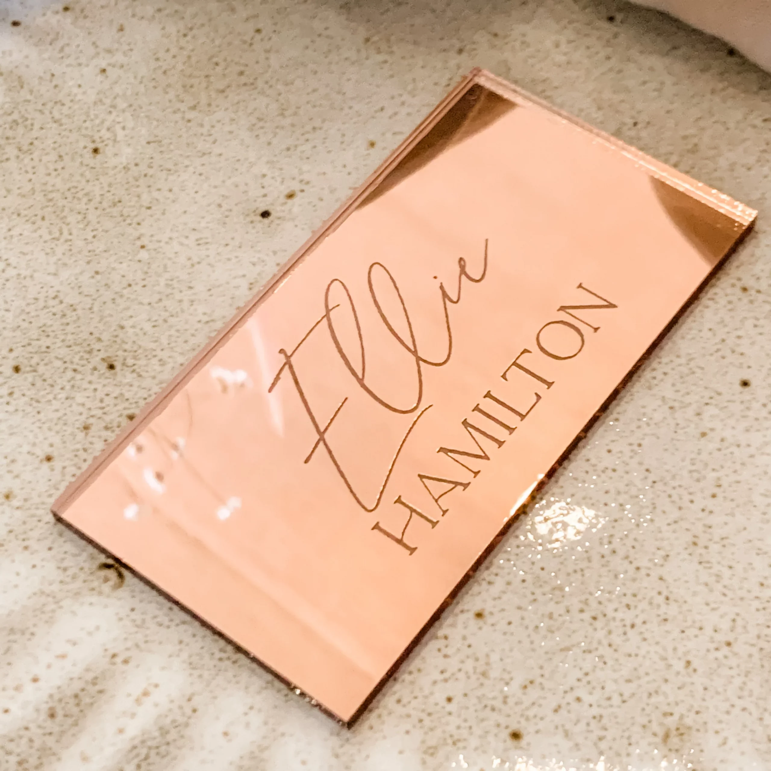 Rose Gold Place Card Rectangle - Image 2