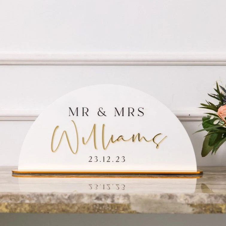 Couples Personalized Wedding Sign With Mirror Accents - Image 4