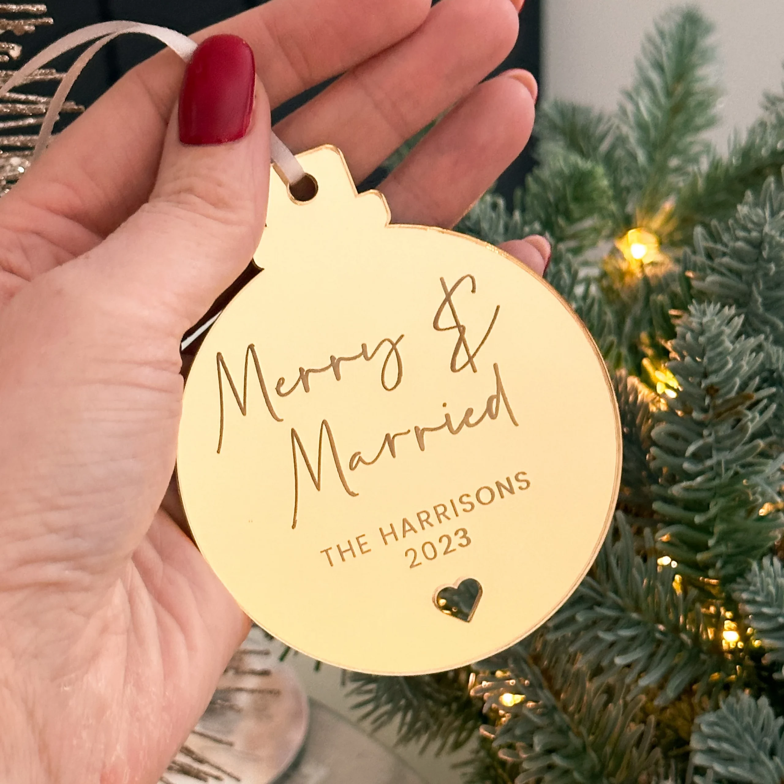 Merry & Married Bauble - Image 3
