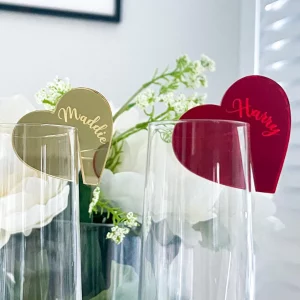 Heart Personalized Cocktail Charms