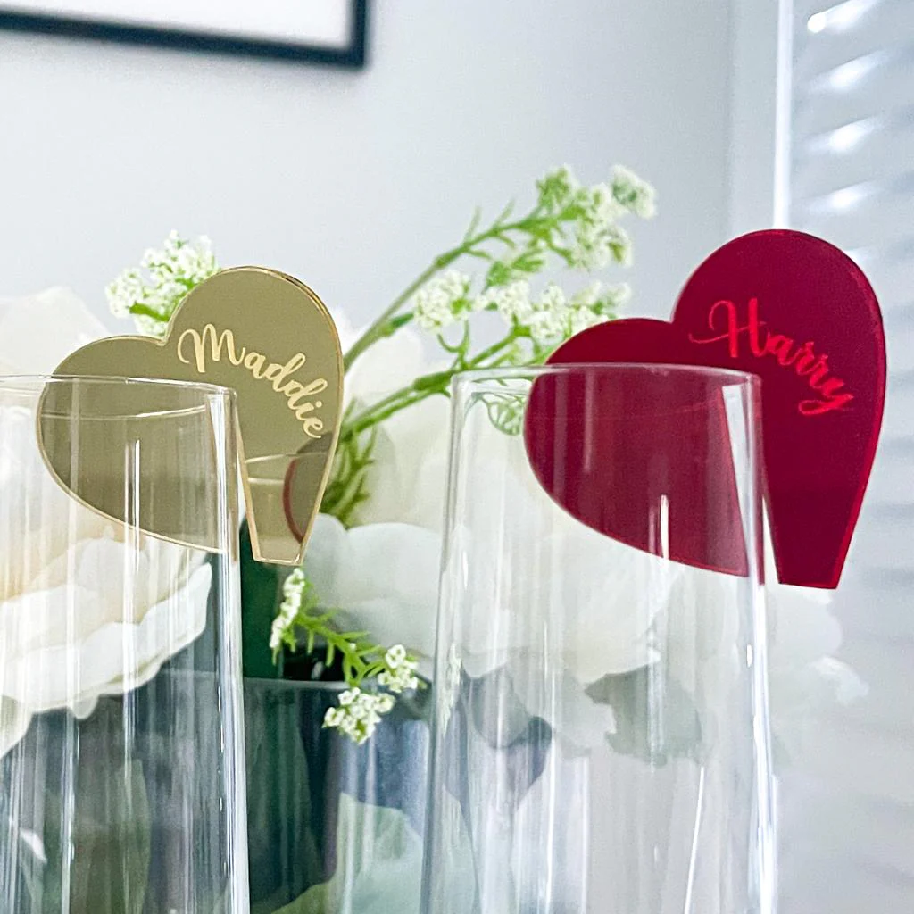 Heart Personalized Cocktail Charms