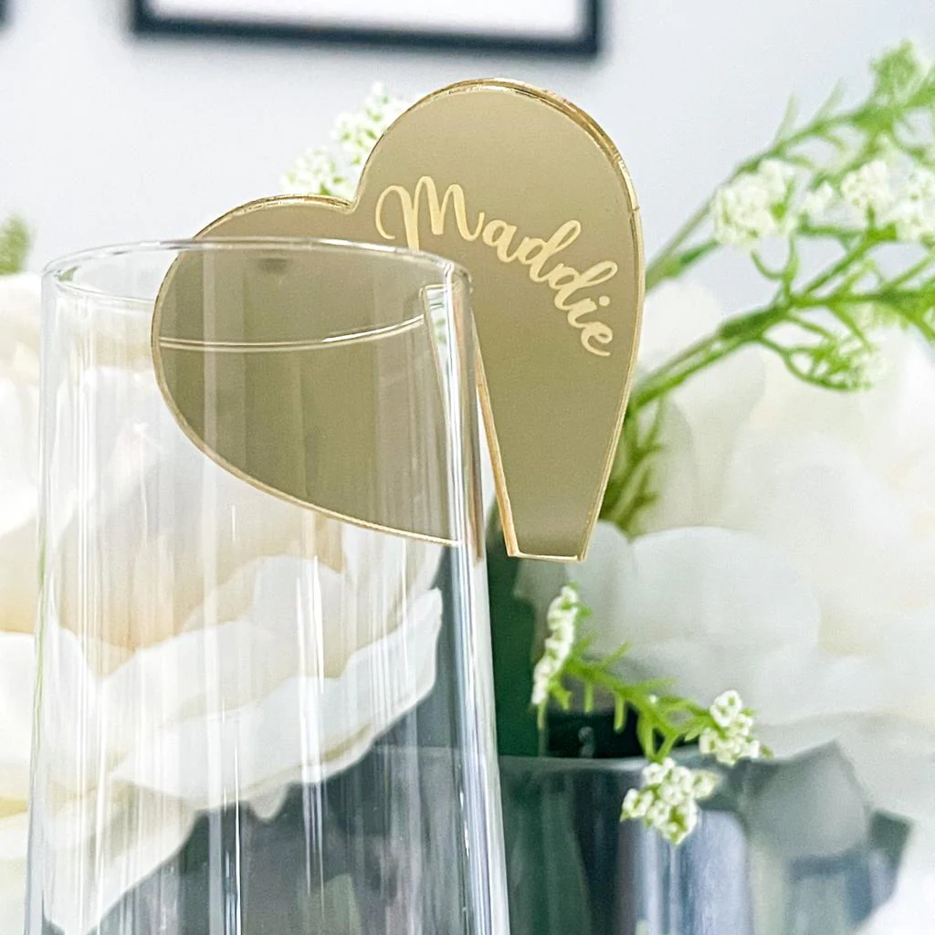 Heart Personalized Cocktail Charms - Image 3