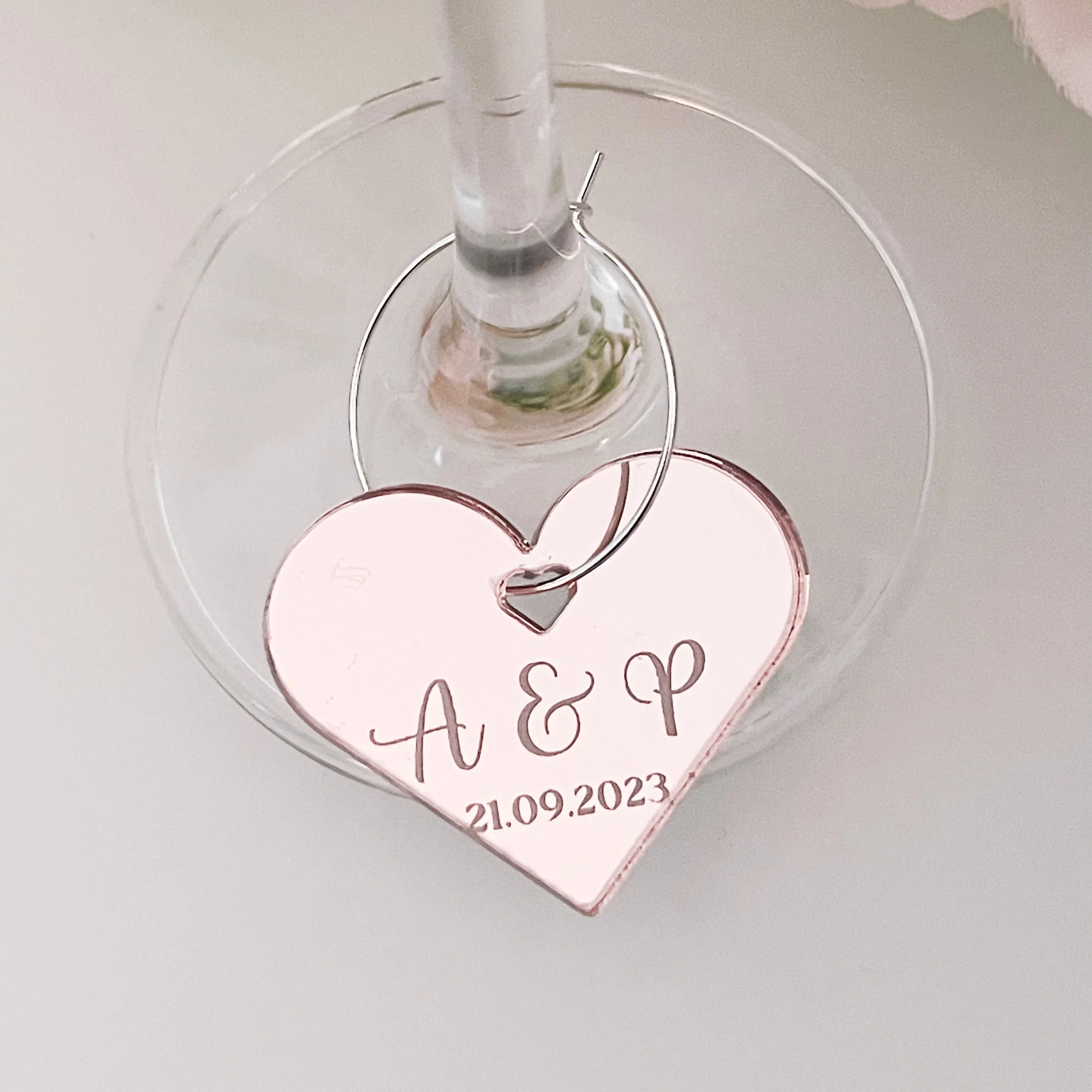 Heart Personalized Drinks Charms - Image 4
