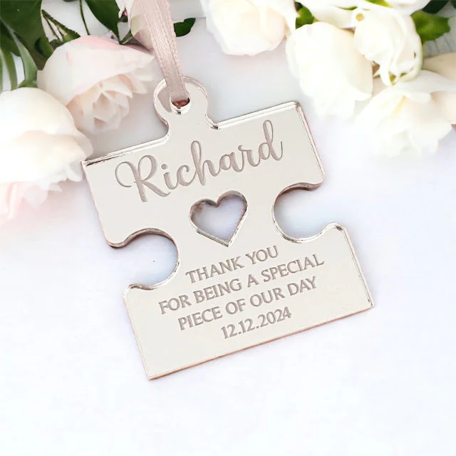 Jigsaw Piece Wedding Place Cards - Image 2