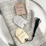 Elegant Arch-Shaped Wedding Name Cards