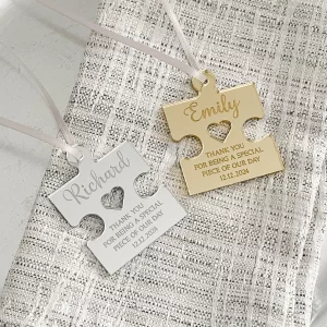 Jigsaw Piece Wedding Place Cards