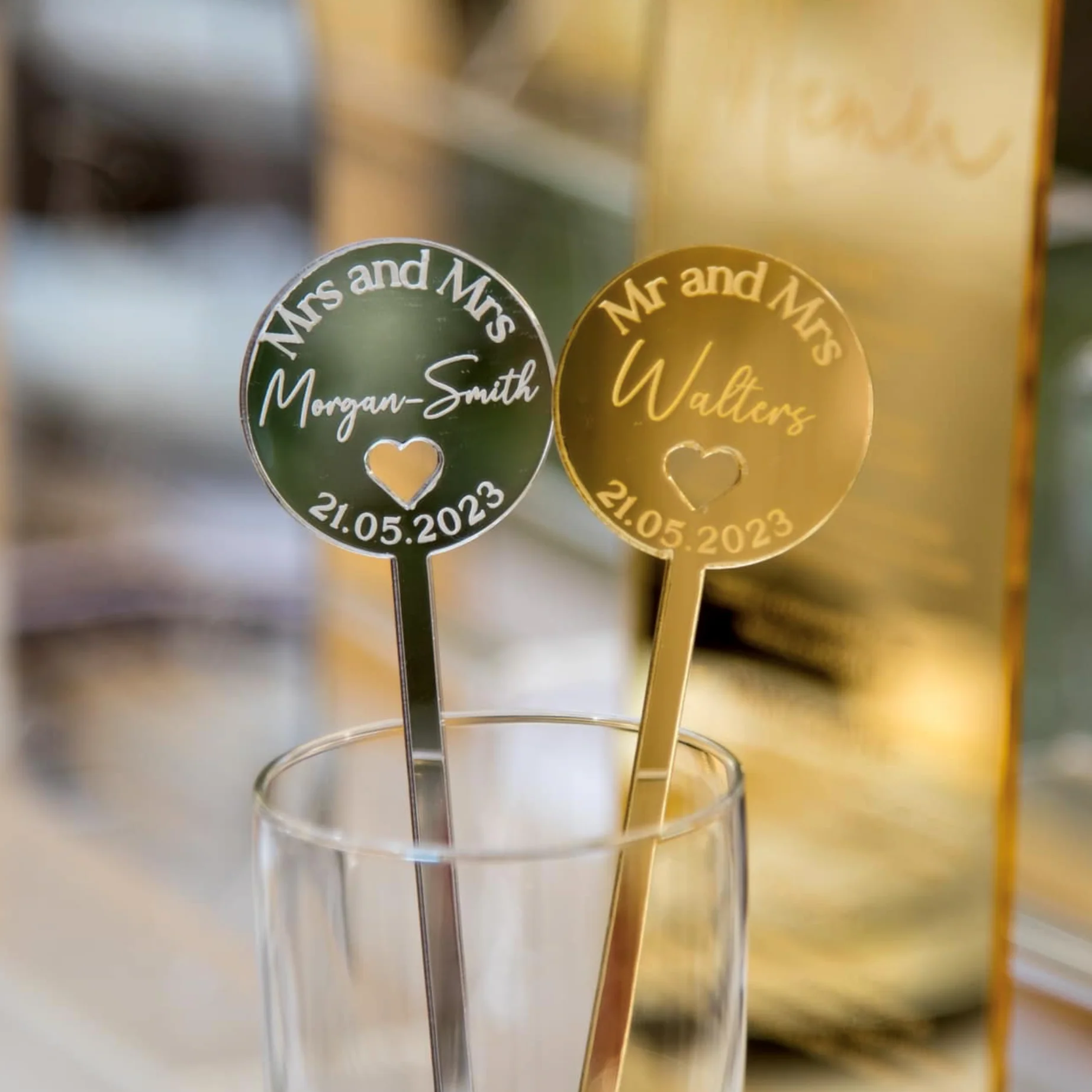 Luxury personalized Wedding Drinks Stirrer