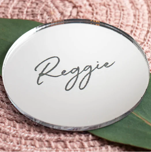 Gold Mirror Circle Name Place - Image 3