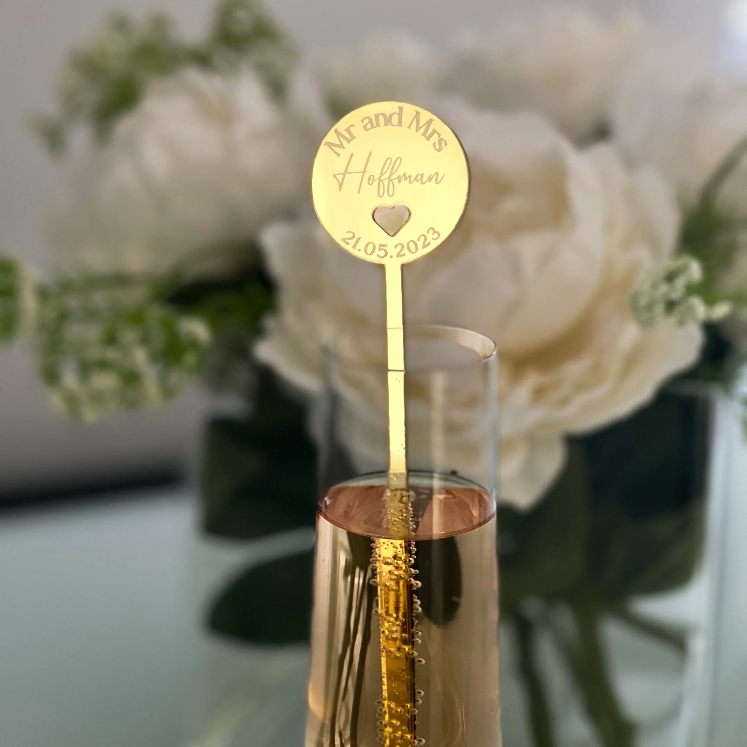 Luxury personalized Wedding Drinks Stirrer - Image 2