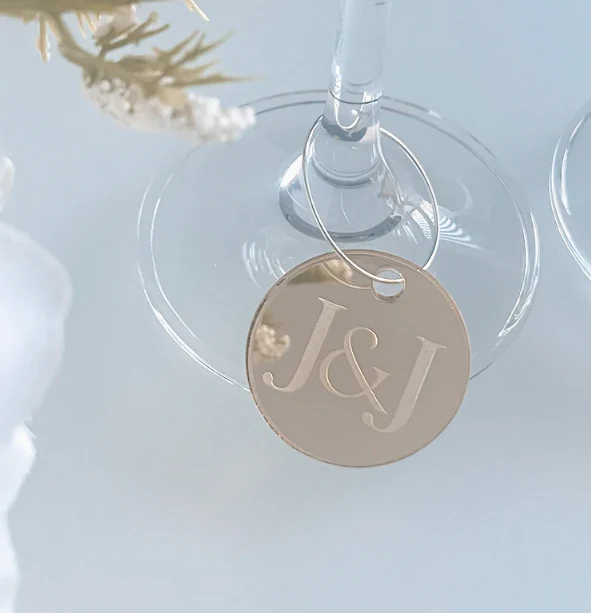 Wedding personalized Drinks Charms