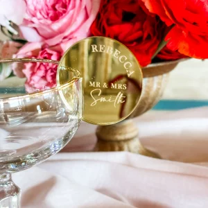 Personalized Wedding Drinks Place Charms