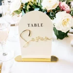 Dome Top Elegant Wedding Table Numbers