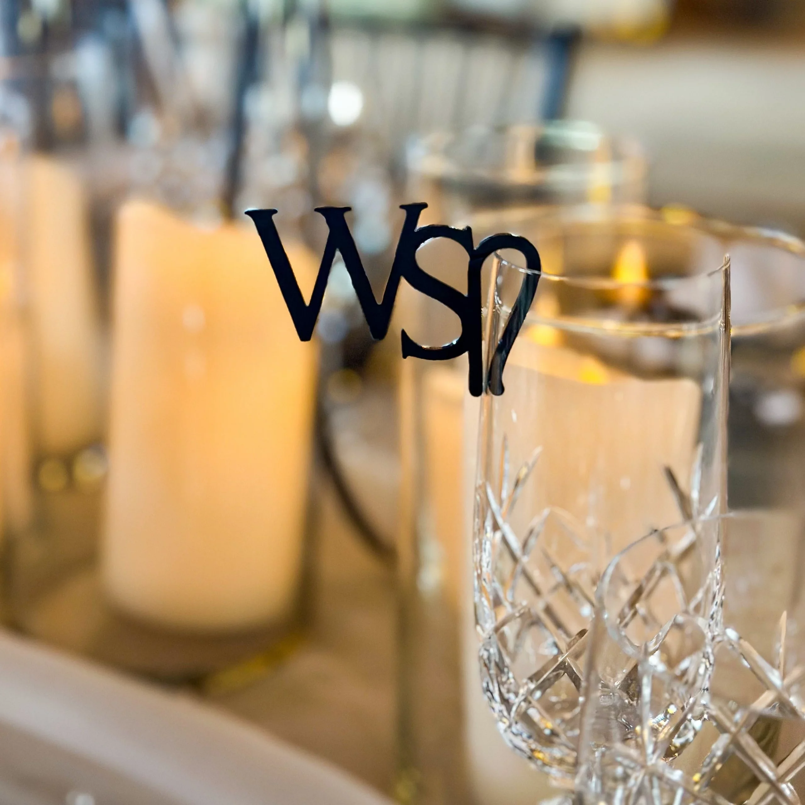 Monogram Personalized Wedding Glass Charms - Image 4