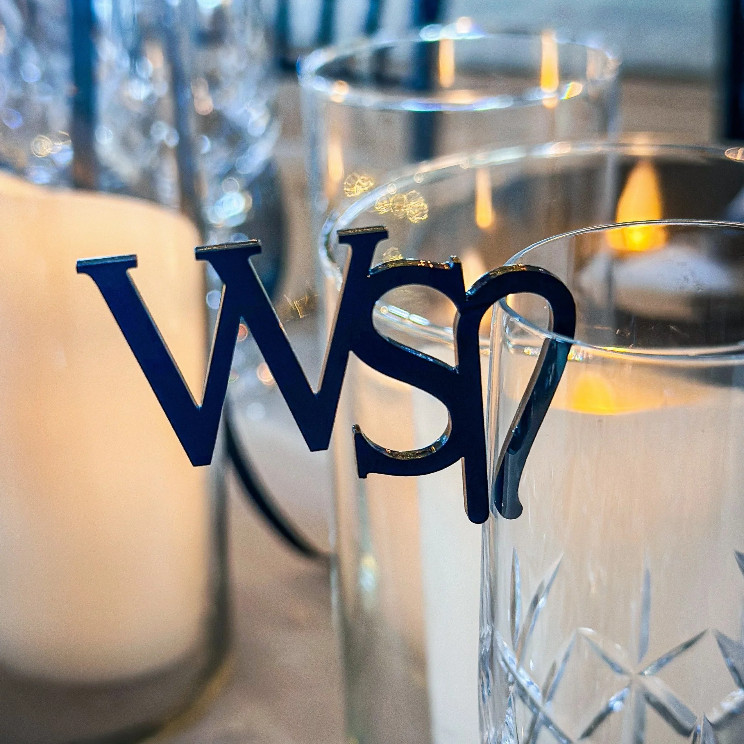 Monogram Personalized Wedding Glass Charms - Image 3