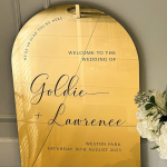 Dome Mirror Welcome Sign