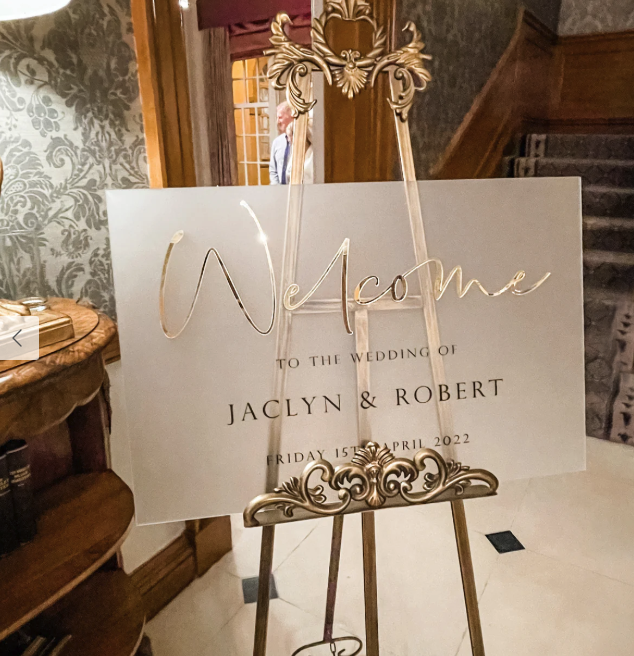 Luxury Wedding Welcome Sign