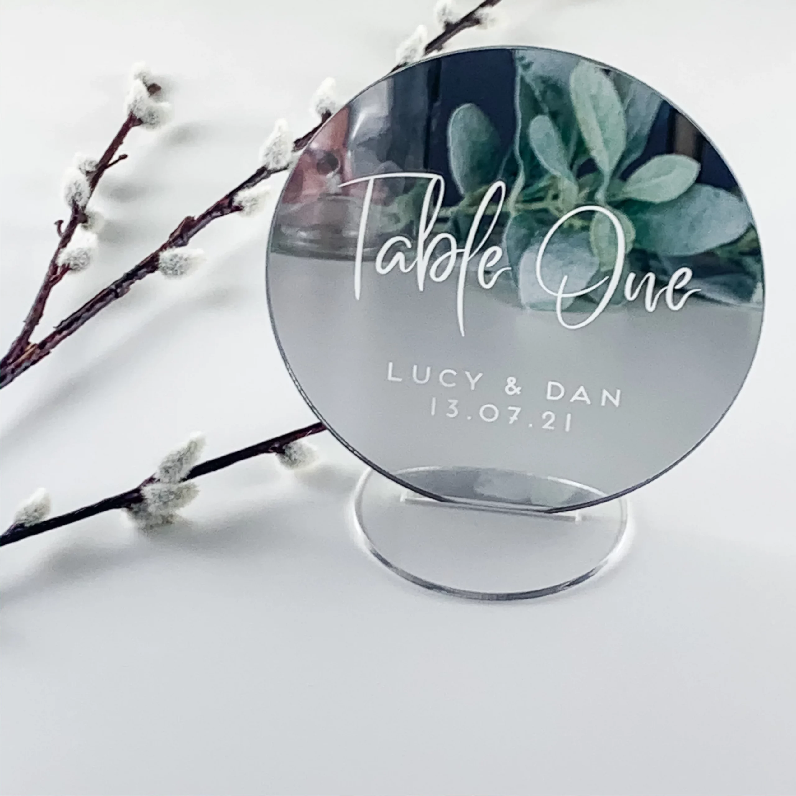 Silver Mirror Table Numbers - Image 3