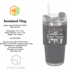 Personalized Insulated Stainless-Steel Mug – 591ml (20oz)