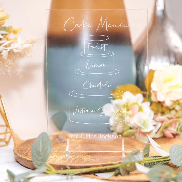 Personalized Wedding Cake Menu - Image 2